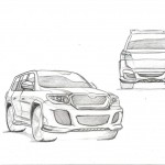 Pencil Sketch Car Body Kit Design Breifing